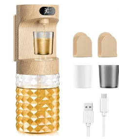 YenLove Automatic Mouthwash Dispenser — Woodgrain